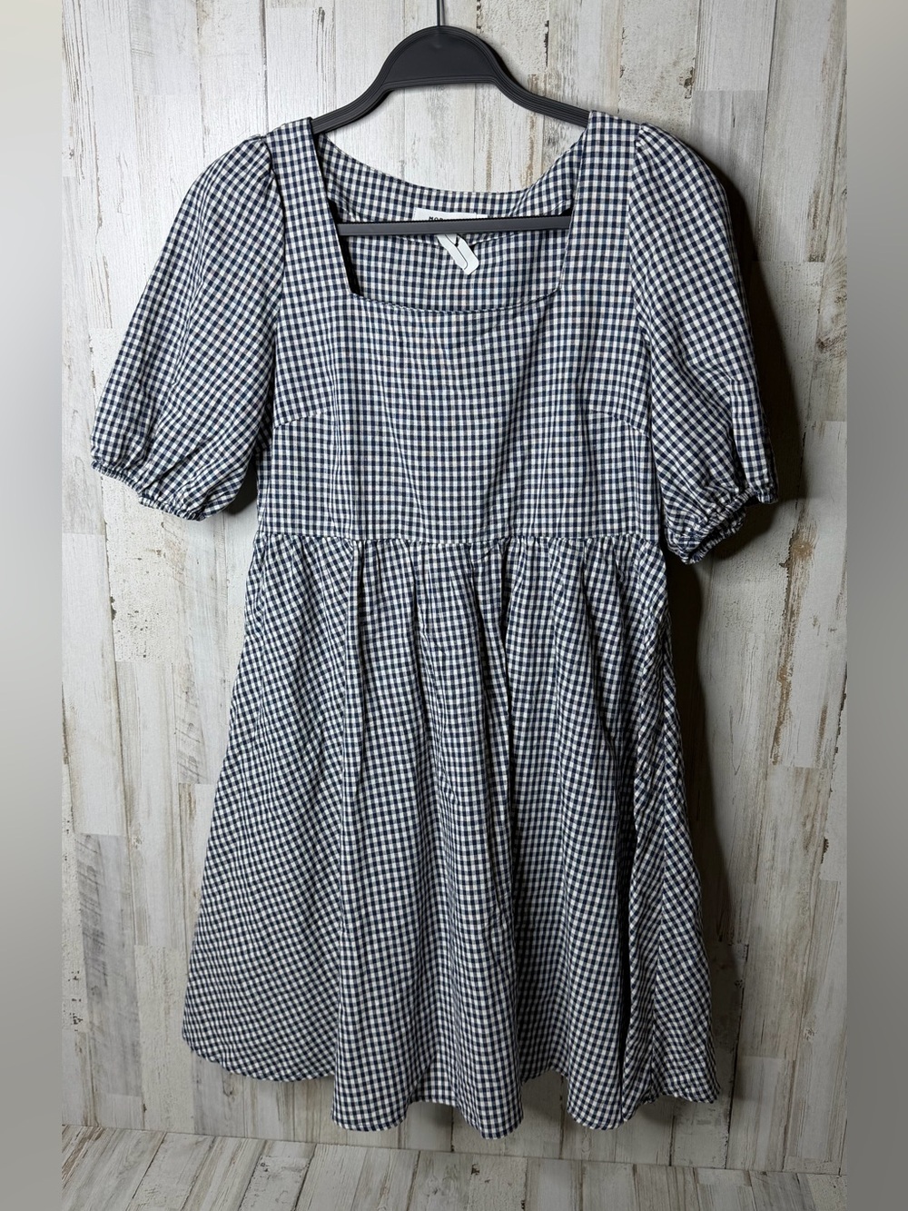 Mod Ref Navy and White Gingham Midi Dress